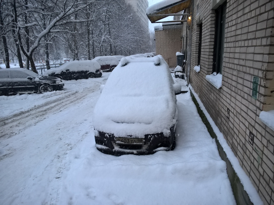 А в Питере снежок такой снежок… — Opel Meriva (A), 1,6 л, 2006 года ...