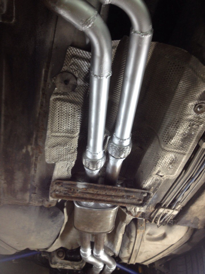 Выхлоп от e46 330, развальные рычаги, защита двигателя — BMW 3 series ...