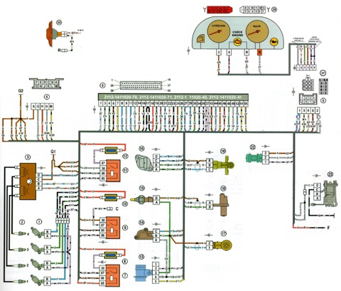 Схема эбу ваз 2112 инжектор 16