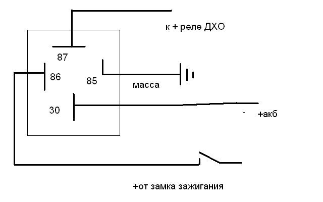 Дхо через генератор. Схема подключения ходовых огней Газель 3302. Схема подключения ходовых огней через реле на Газель 3302. Реле ДХО-30 Газель-3302. Схема подключения ДХО через 4 контактное реле от генератора.