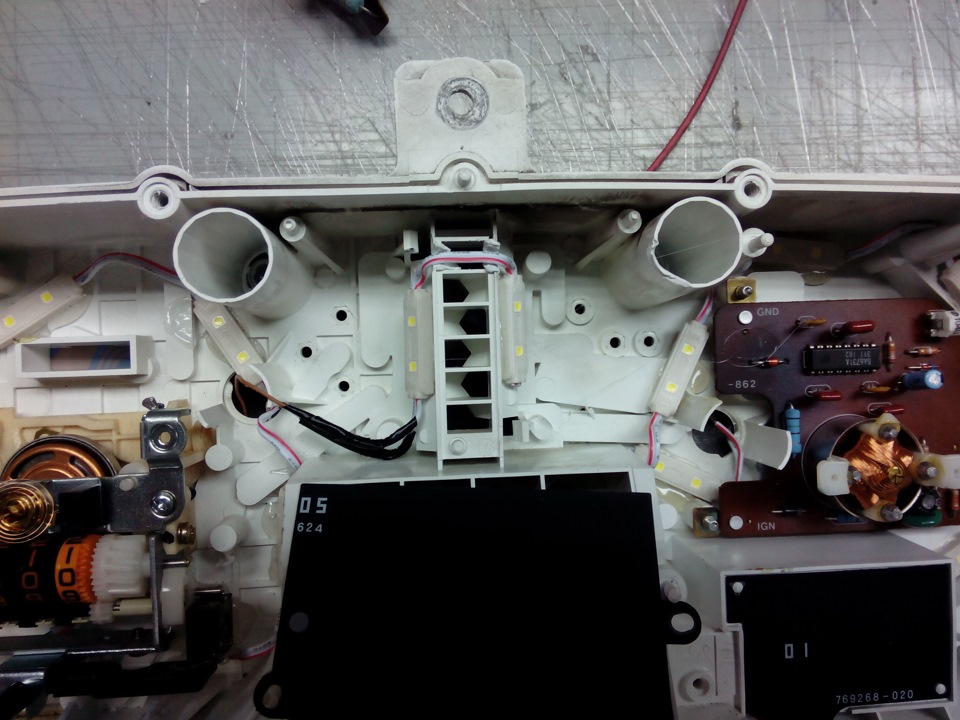 Изготовление белых шкал панели приборов. — Mitsubishi Pajero (2G), 3 л ...