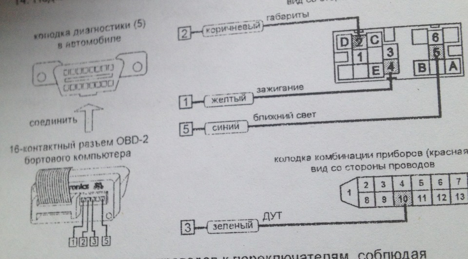 Схема подключения бортового компьютера штат на шевроле нива