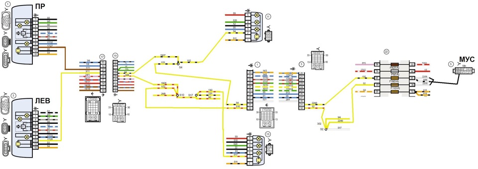 Электрическая схема лада калина 2 универсал