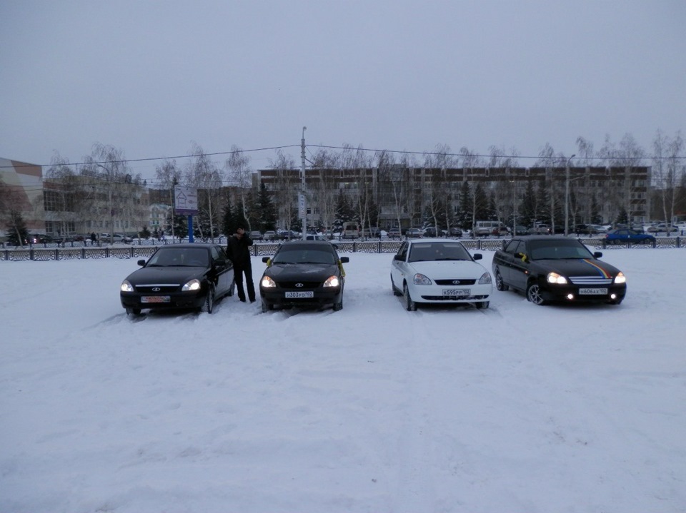 Однажды холодной студеной зимой Лады Приоры построились между собой ...