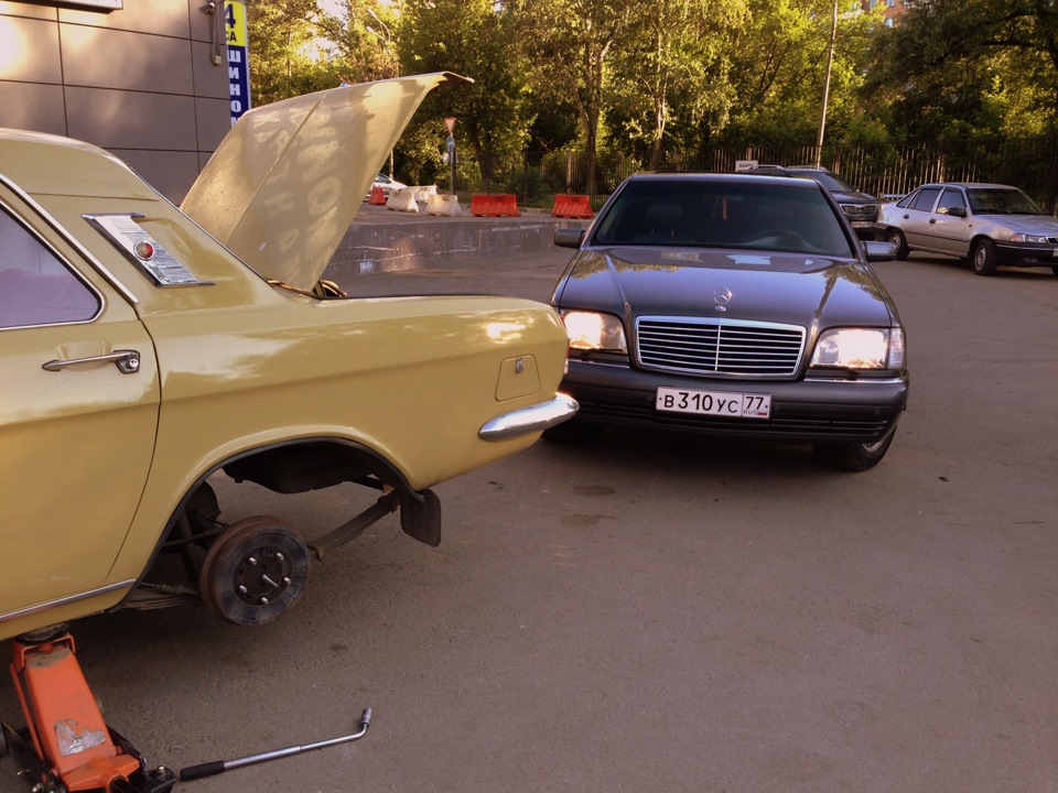 Временное устранение повреждения. Встречи. — ГАЗ 24, 2,4 л, 1977 года ...