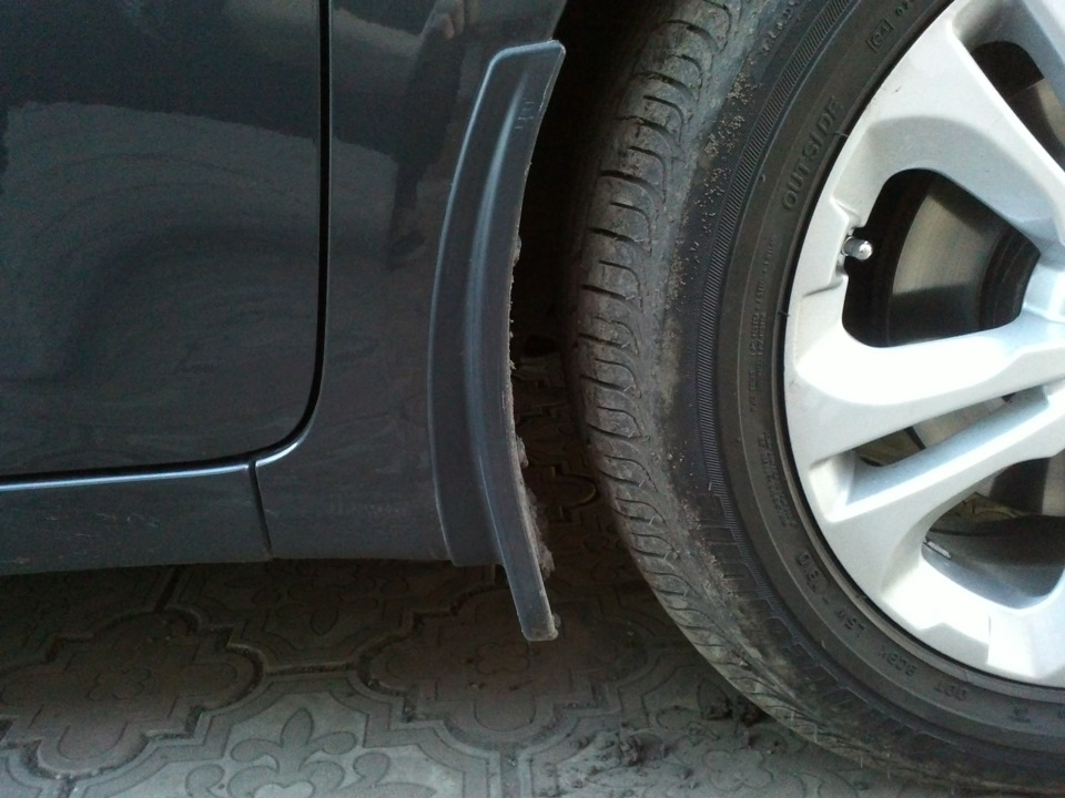 Оригинальные удлинённые брызговики. — KIA Ceed SW (2G), 1,6 л, 2012 ...