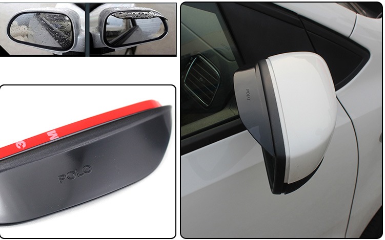 Козырьки на боковые зеркала — Volkswagen Polo Sedan, 1,6 л, 2012 года ...