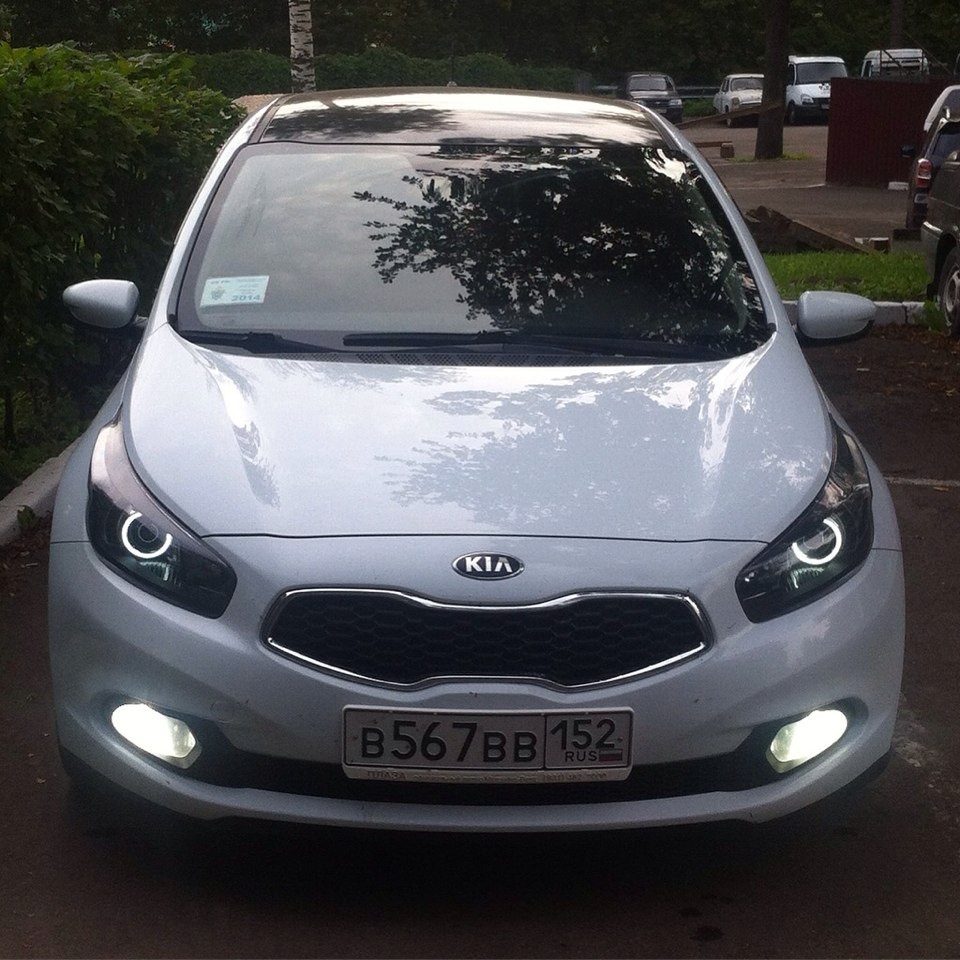 Линзы ceed jd. Kia Ceed JD 2013 фара. Ангельские глазки Киа СИД 2013. Оптика Kia Ceed 2. Оптика на Kia Ceed 2013.