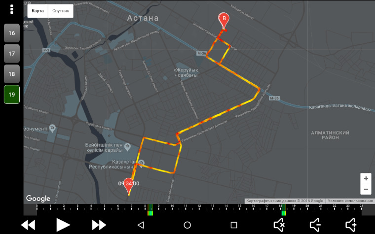 Календарь поездок с показом маршрута в google maps (карта отобразится при наличии интернет) — Chevrolet Spark (M300)