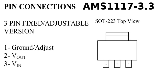 Ams1117 схема включения цоколевка