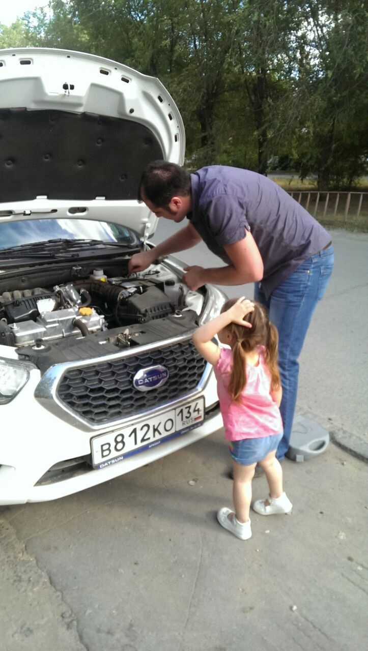 Клемму АКБ сбрасываем с дочей, чек снять. — Datsun mi-Do, 1,6 л, 2015 ...