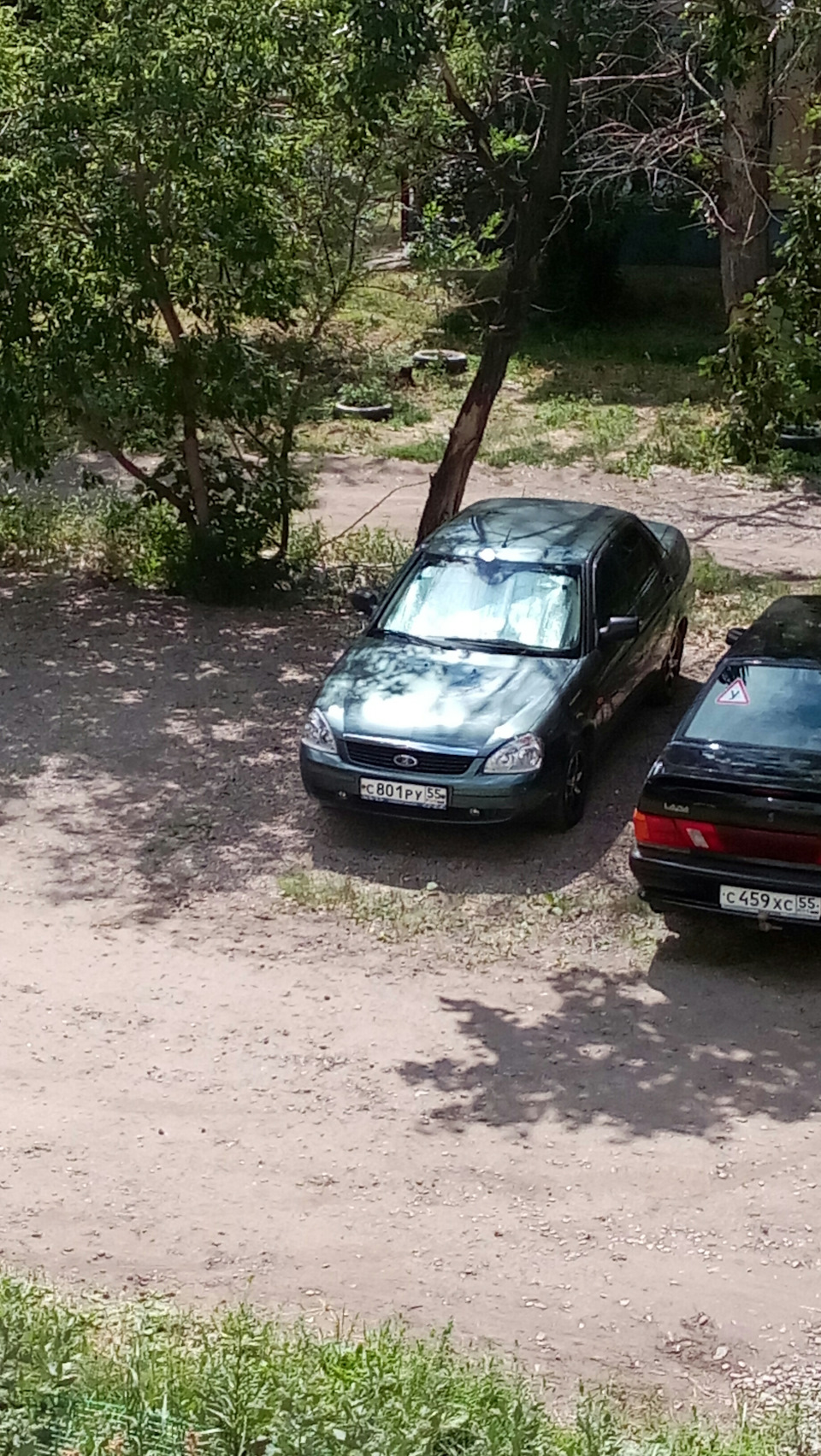 Просто так, вид с балкона — Lada Приора хэтчбек, 1,6 л, 2009 года |  фотография | DRIVE2