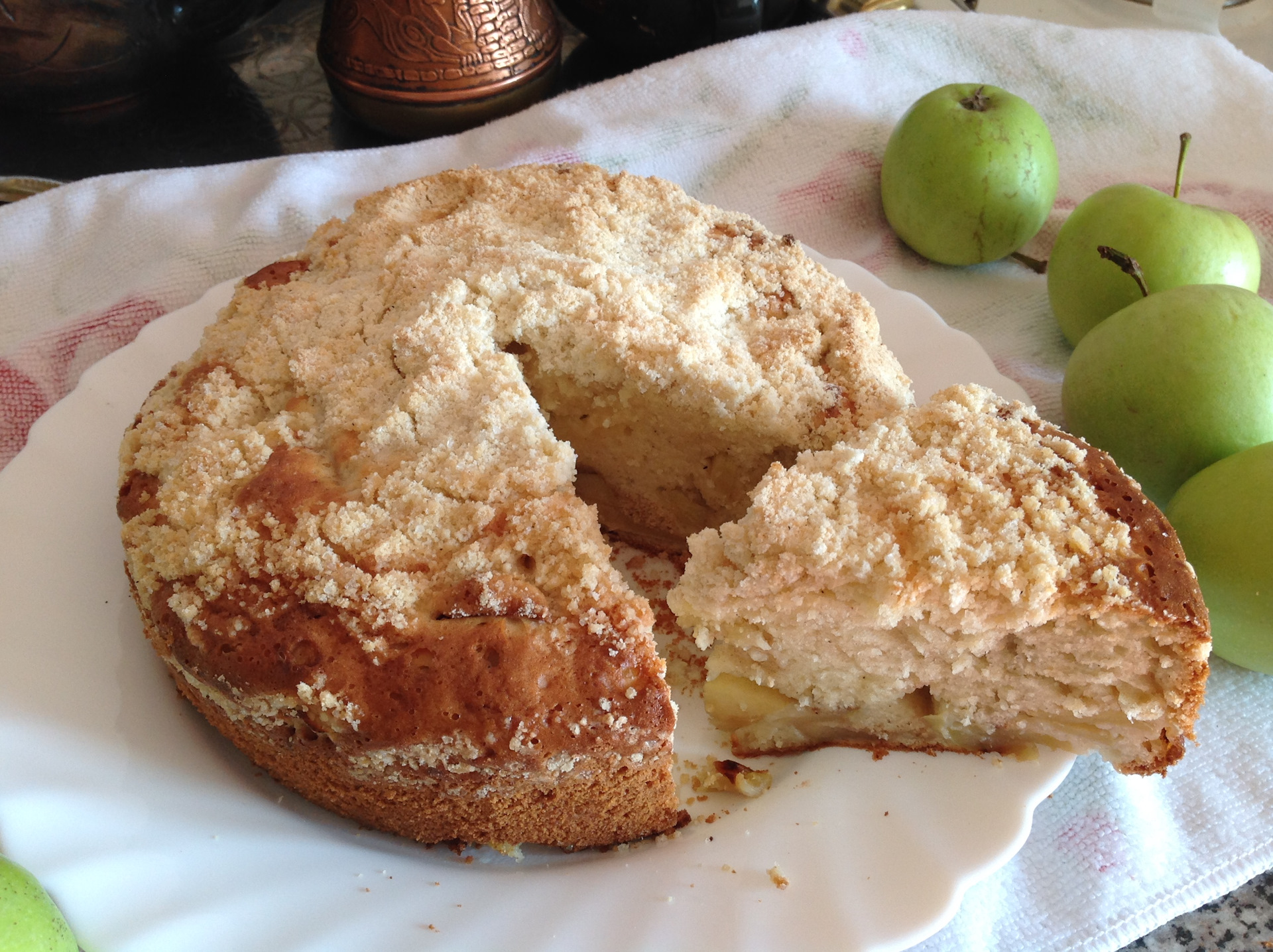 Яблочный пирог на молоке рецепты