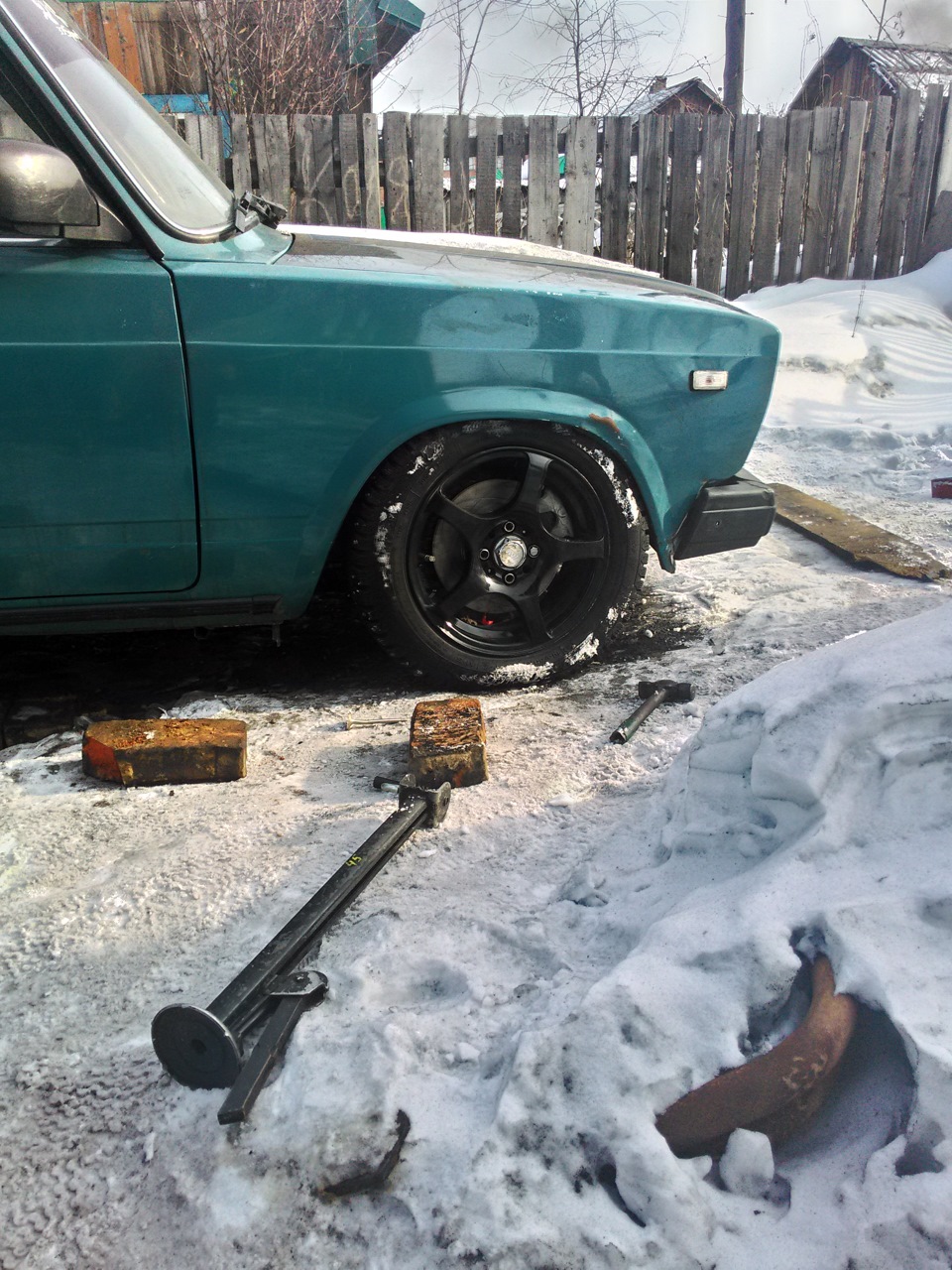 Зеленые рычаги "турботема" — Lada 2107, 1,5 л, 2004 года | тюнинг | DRIVE2