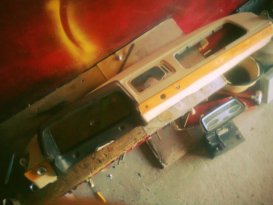 Торпедо, и самодельный щиток на приборку. — ИЖ Москвич 412, 1,5 л, 1973 ...