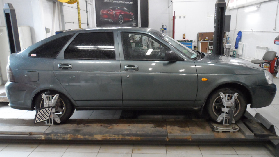 29) Замена шаровых, левый шрус, рулевые наконечники+3Д развал — Lada ...