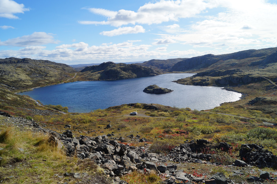 Вид от домика на КП Норд — Nissan Terrano III