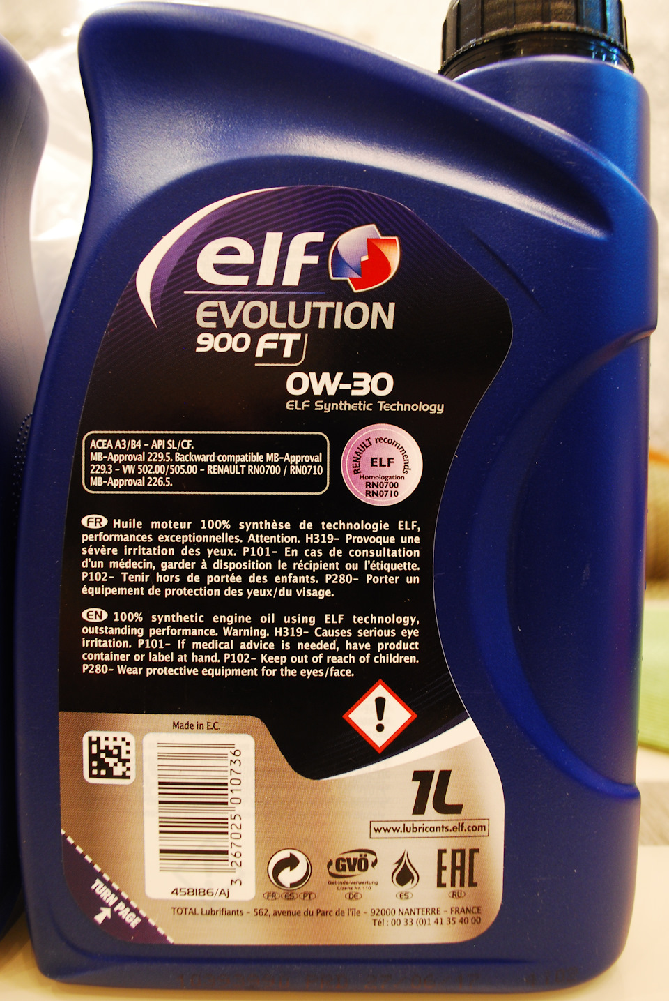 Обзор масла ELF Evolution 900 FT 0W-30 - тест, плюсы, минусы, отзывы, характеристики