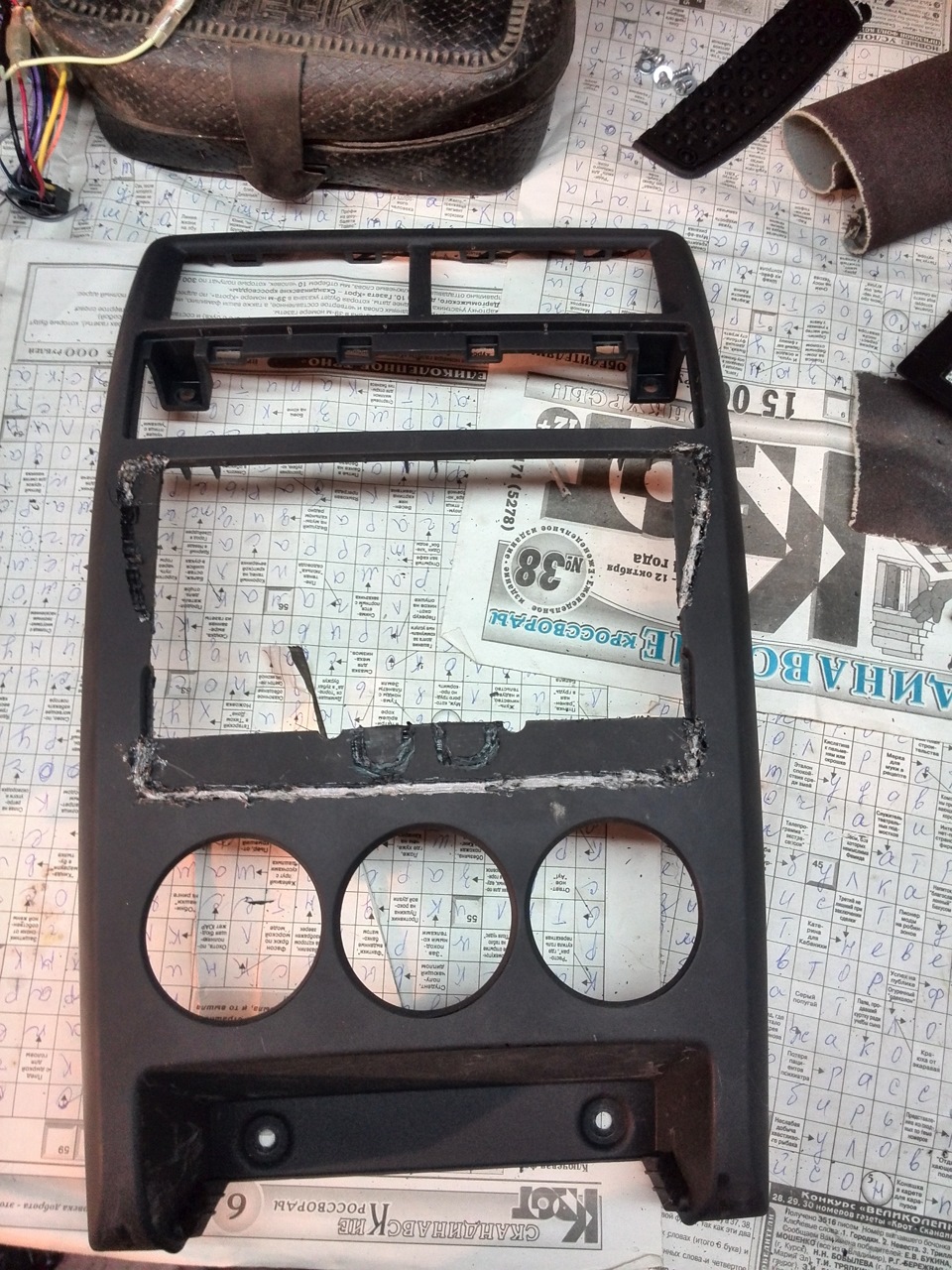 Переделка приборной панели по 2DIN магнитолу — Lada Приора хэтчбек, 1,6 ...