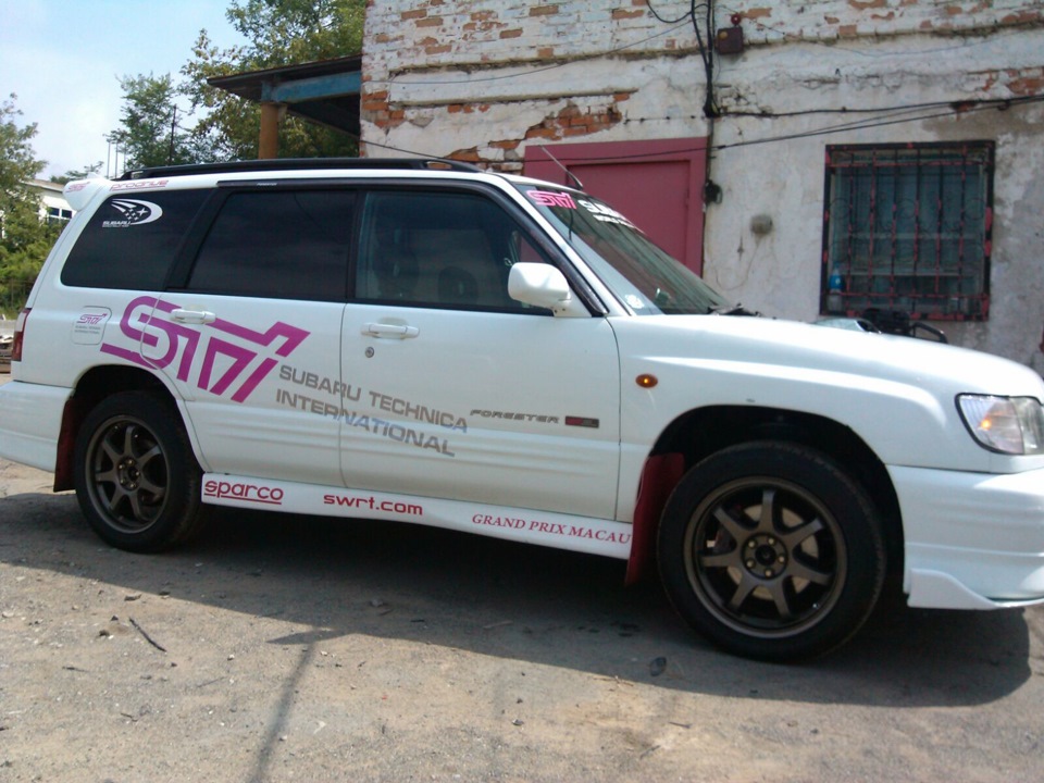 Стойки kyb new sr и пружины obk синие. — Subaru Forester (SF), 2 л ...