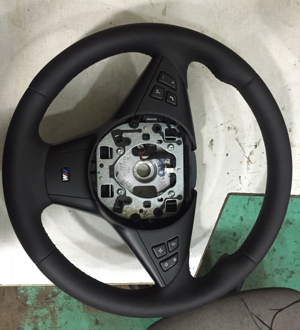 Перешил руль + почистил кожу — BMW 5 series (E60), 3 л, 2007 года ...