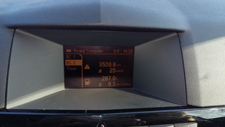 Средняя 25км/ч — расход 8,3л/100км — Opel Astra H
