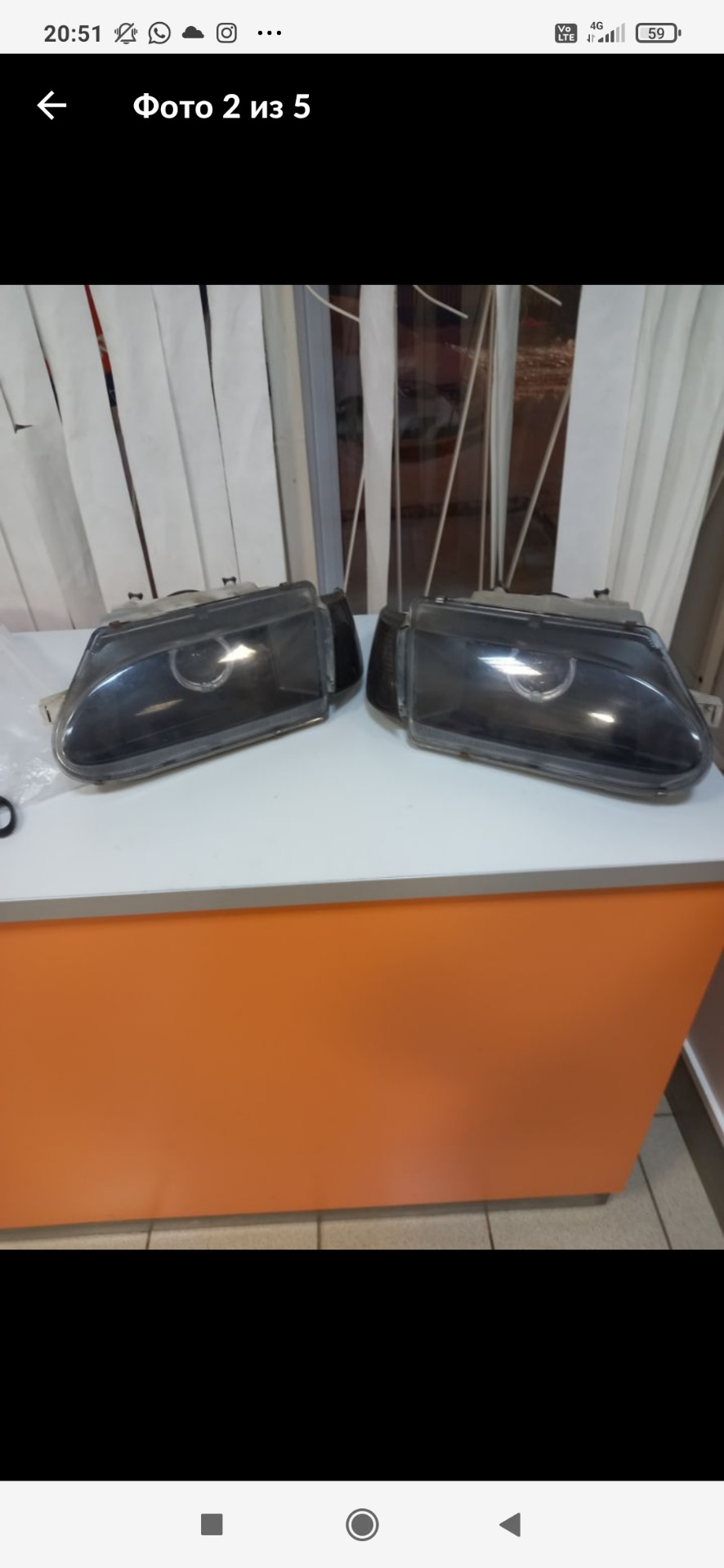Купил готовые фары с лампами led — Lada 2114, 1,6 л, 2012 года ...