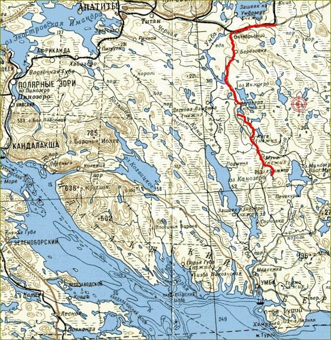 Ингозеро мурманская область карта