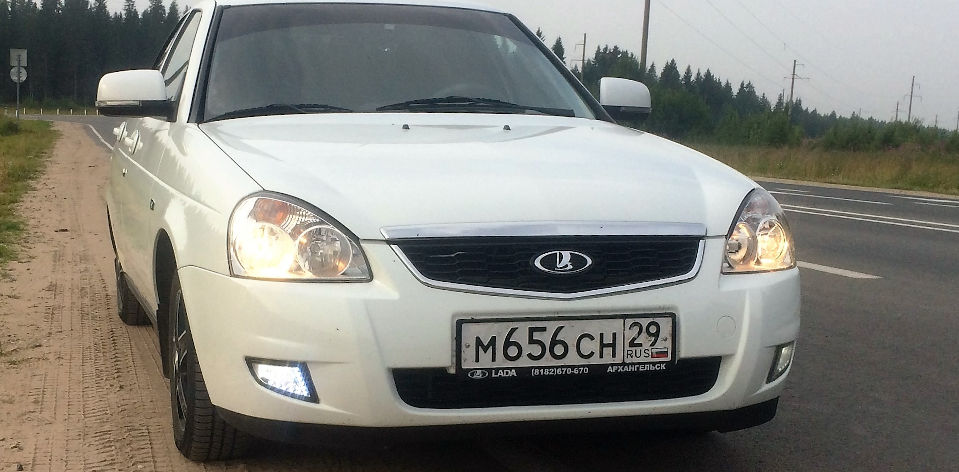 Юбка переднего бампера от Шевроле Круз! — Lada Приора седан, 1,6 л ...