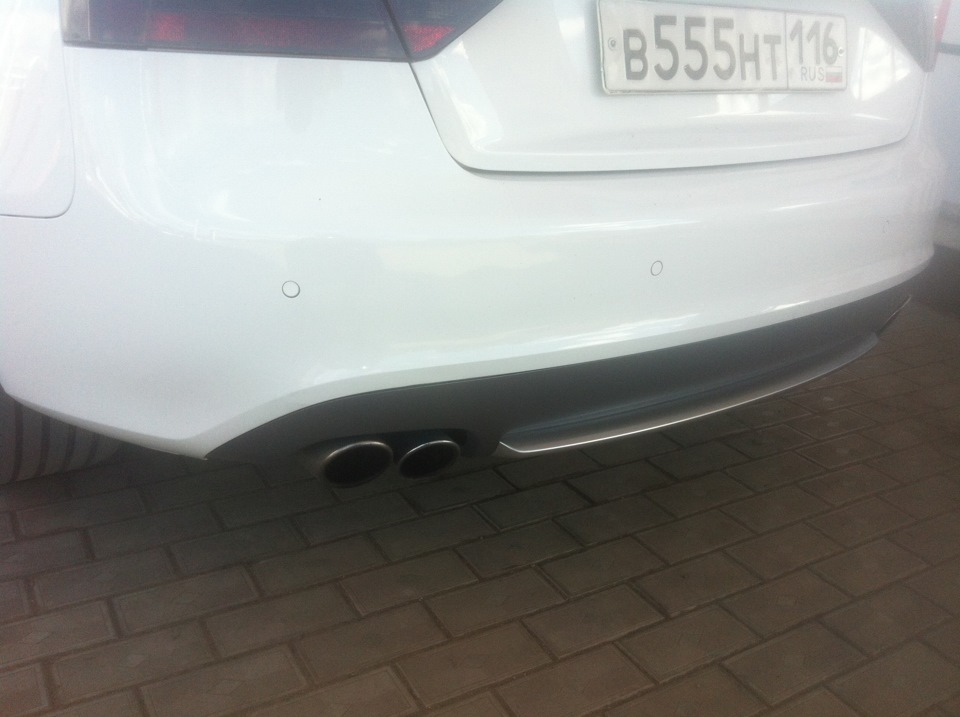 Бампер и выхлоп на две стороны ч.2 — Audi A5 (1G), 1,8 л, 2009 года ...