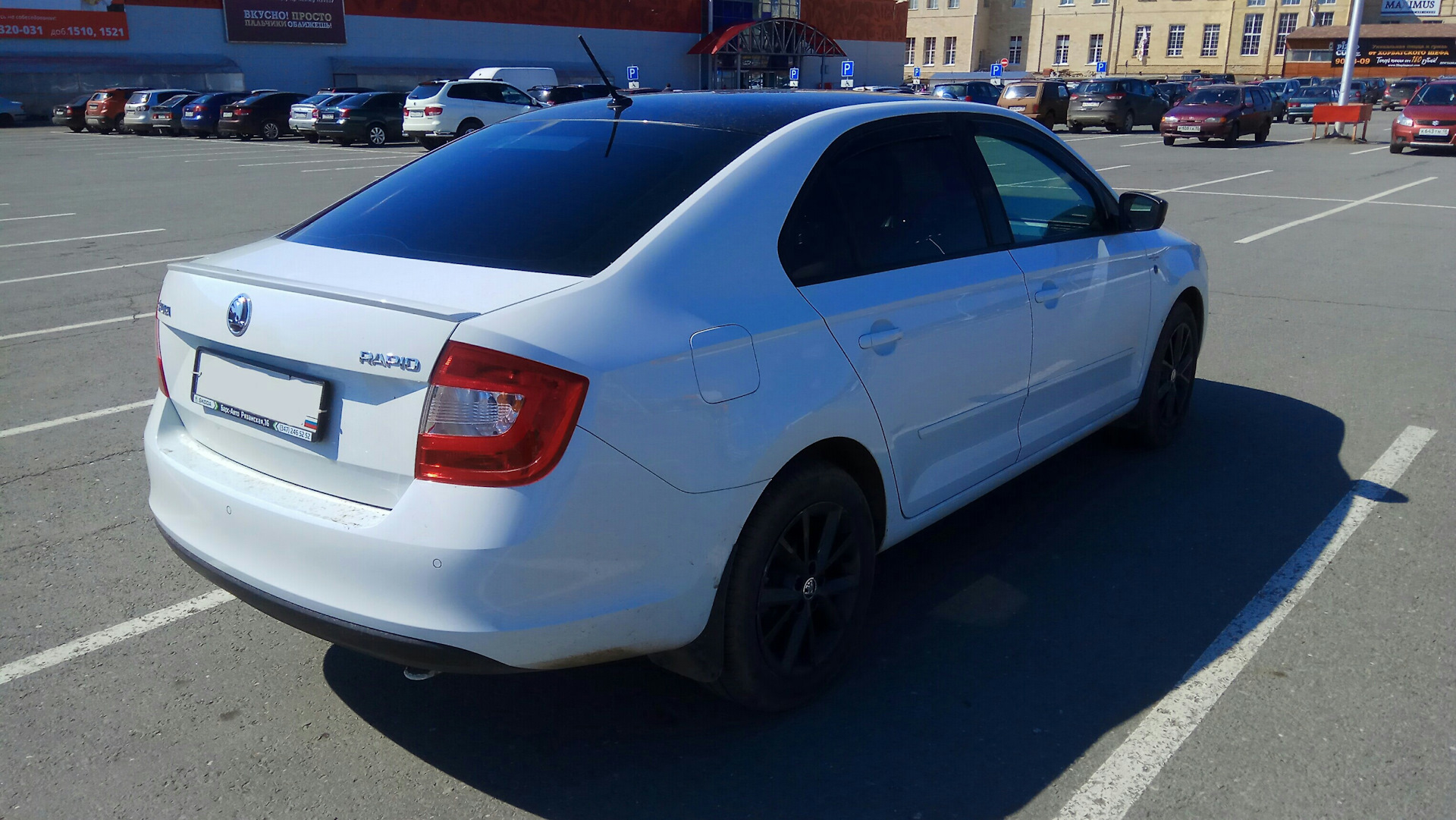 Тонировка — Skoda Rapid (1G), 1,4 л, 2016 года | стайлинг | DRIVE2