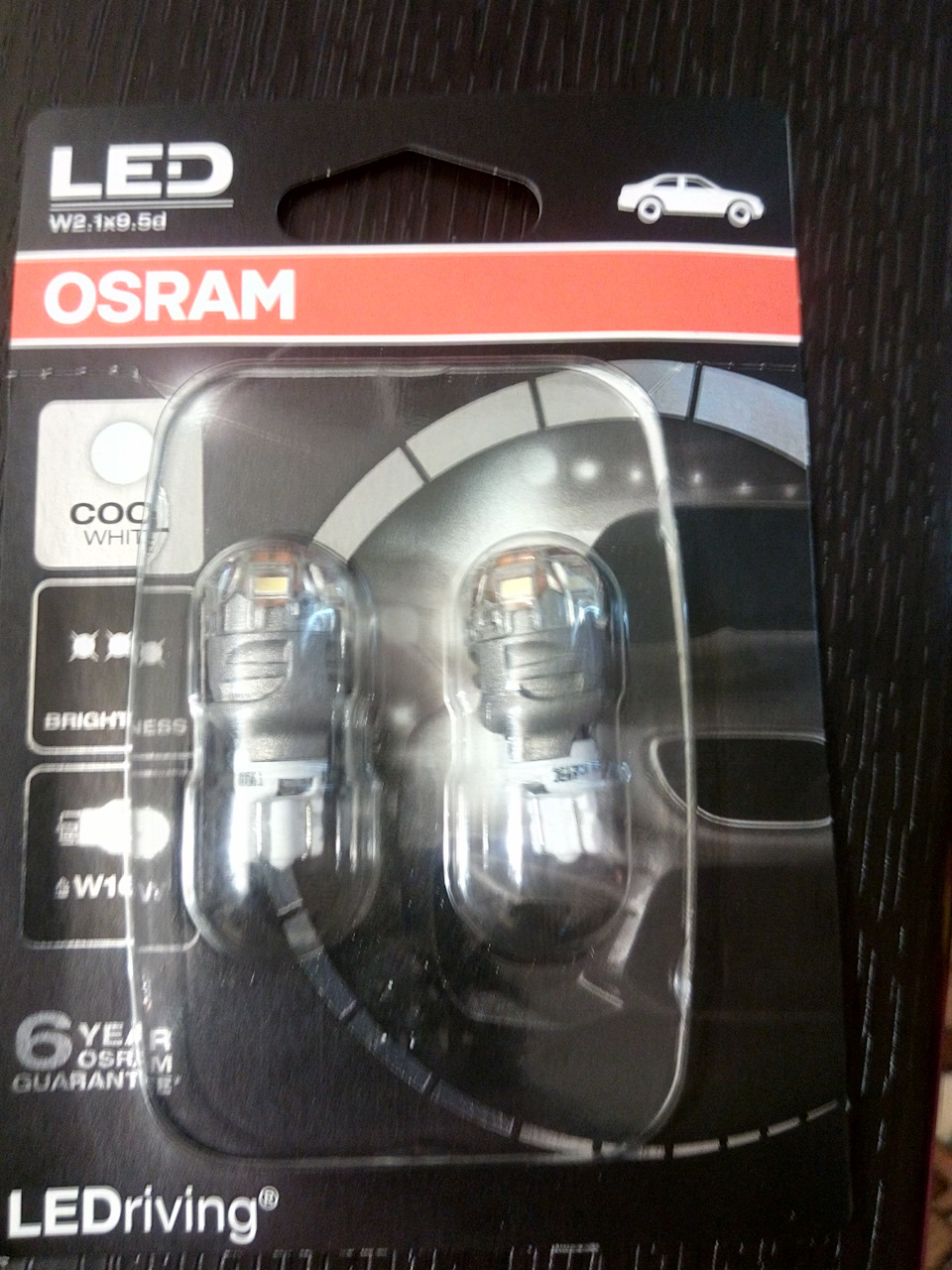 OSRAM Лампа 12V W16W 3W W2.1x9.5d OSRAM LEDRIVING 9213CW-02B — Renault ...