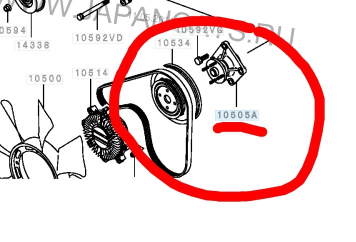 Люфт подшипников узел крепления вентилятора охлаждения MD 303501 — DRIVE2