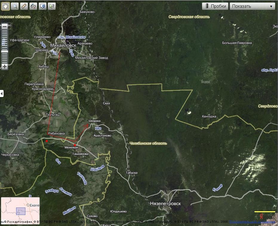 Карта михайловск свердловская область