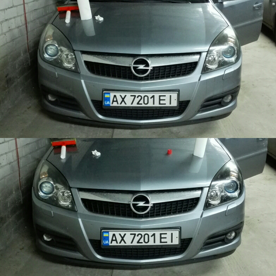 убрал помутнение фар (угадайте как) — Opel Vectra C, 2,2 л, 2008 года ...