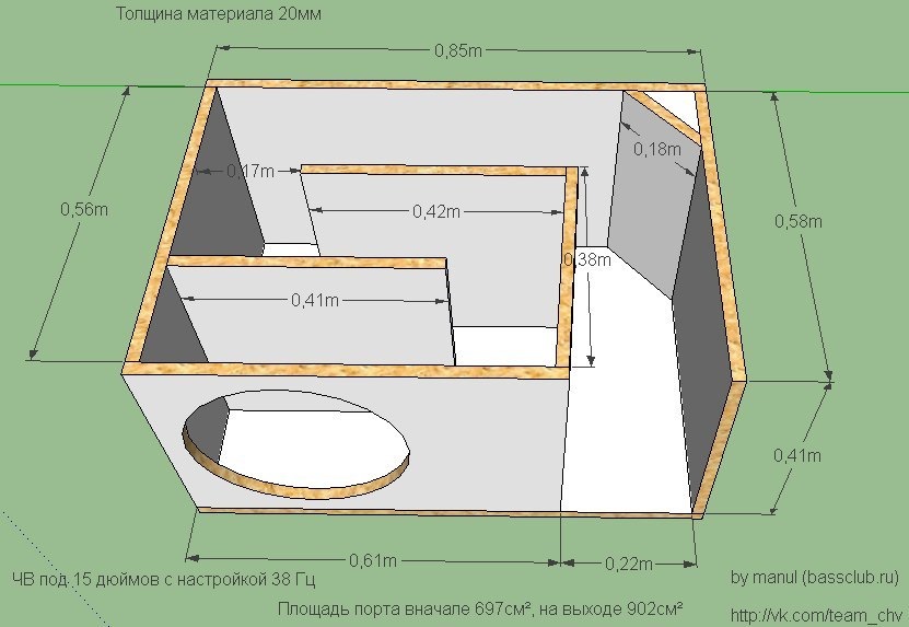 Чв короб под 15 сабвуфер