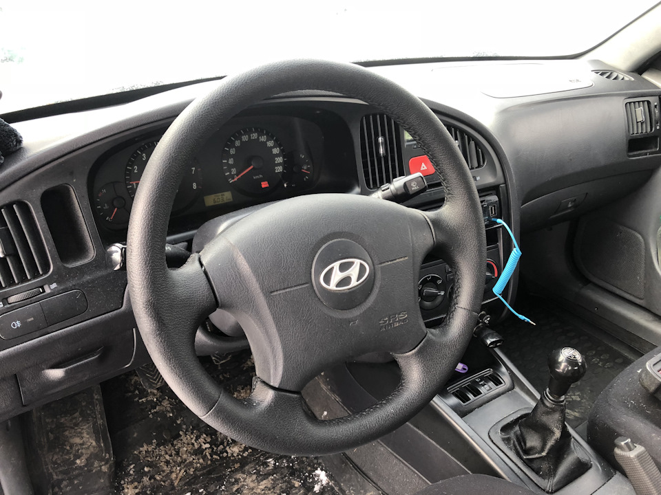 Hyundai elantra xd как снять руль Замена руля. Теперь кожа:) - Hyundai Elantra (3G), 1,6 л, 2004 года своими рукам
