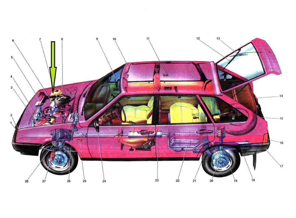 Ваз 21099 схема автомобиля