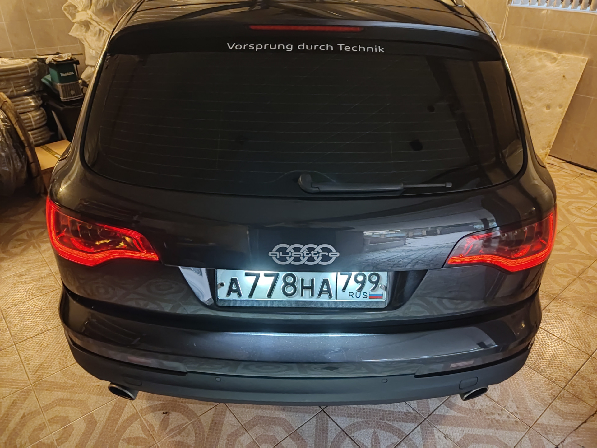 2️⃣0️⃣8️⃣LED подсветка гос.номера, попытка номер 2. — Audi Q7 (1G), 3 л ...