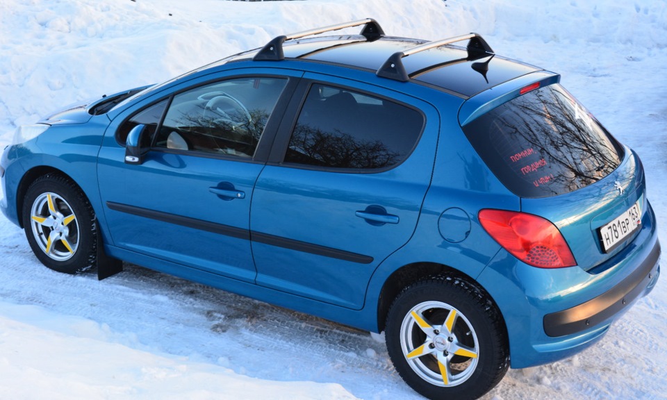 Рейлинги Peugeot 308 на 207. — Peugeot 207, 3 л, 2007 года | аксессуары ...