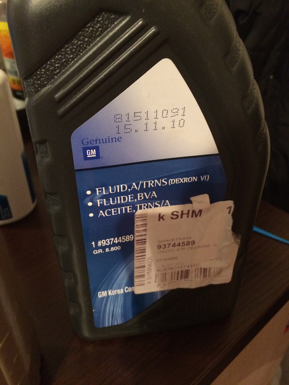 93744589 Масло трансмиссионное-DEXRON 6 (АКПП/ГУР) 1л. / Chevrolet ...