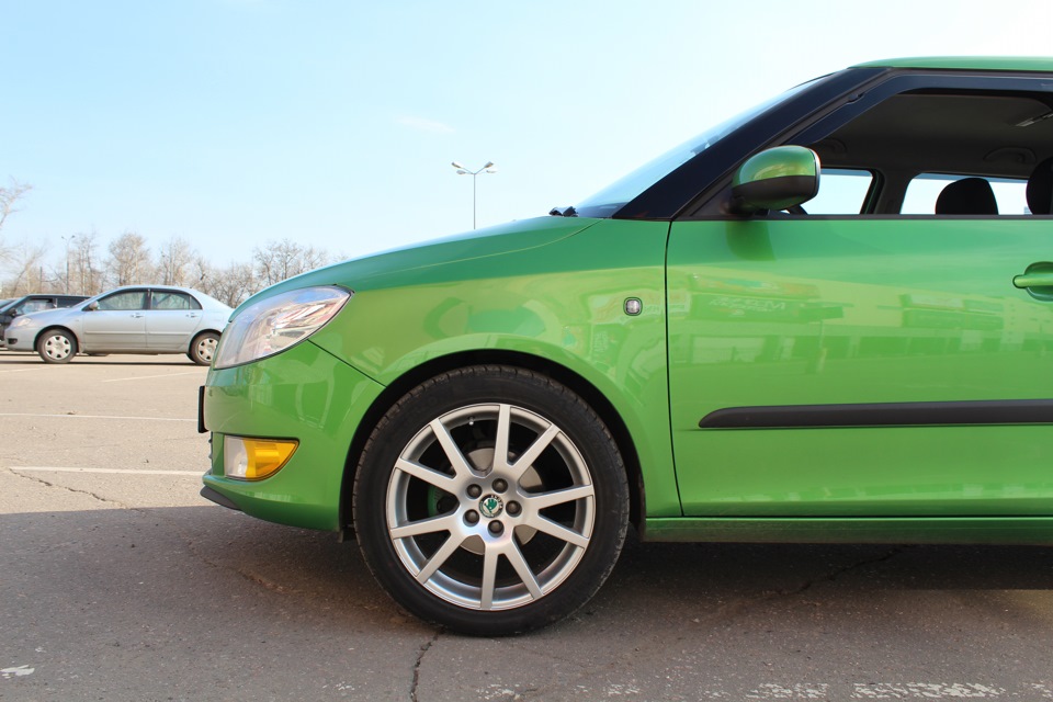 Занижение skoda fabia 2