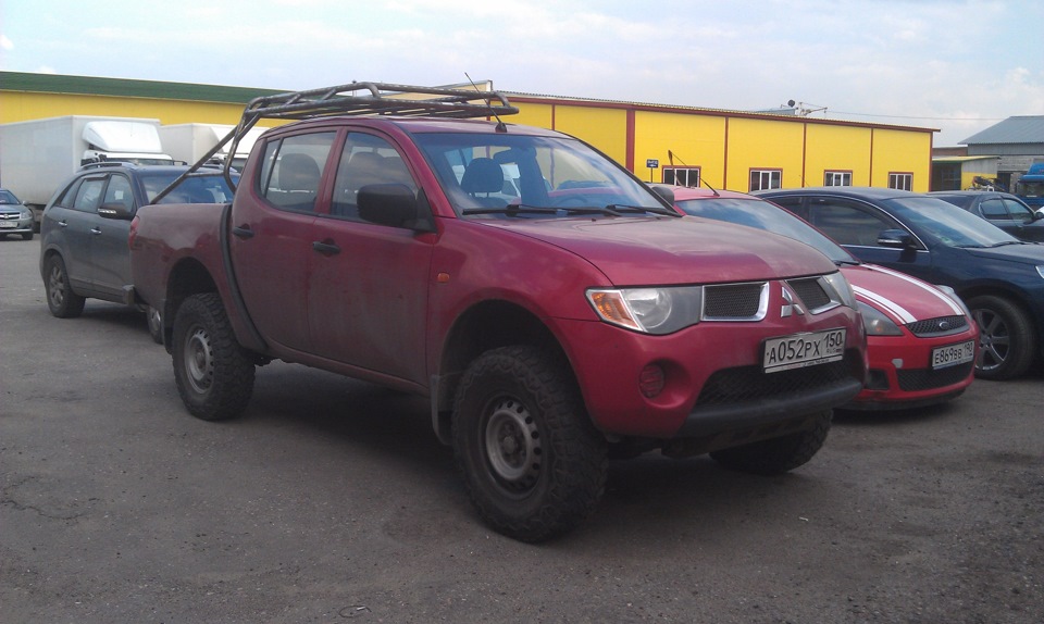 Консольный багажник — испытания — Mitsubishi L200 (4G), 2,5 л, 2008 ...