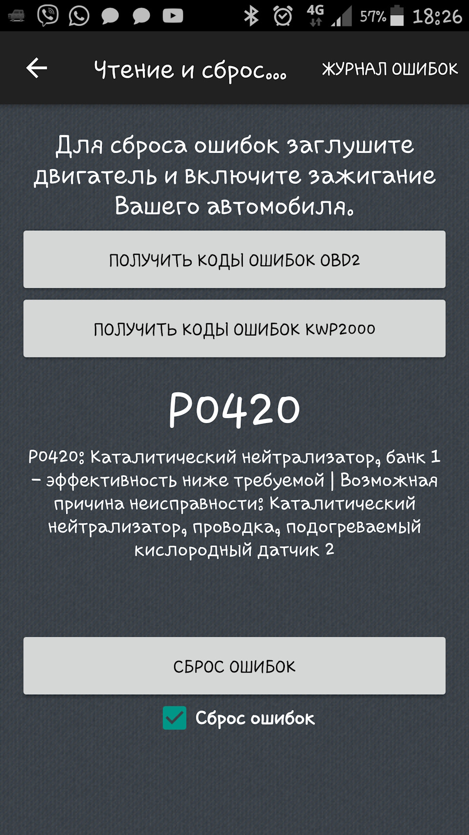 Достала ОШИБКА, что делать подскажите кто знает! — Toyota Camry (XV40), 2,4  л, 2009 года | поломка | DRIVE2