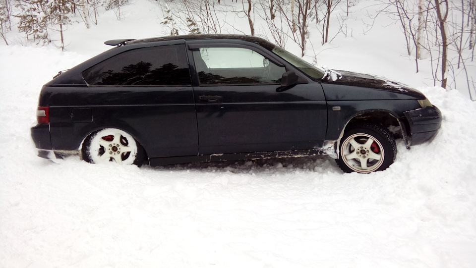 Дрифт на переднем приводе(не не слышал) — Lada 112 Coupe, 1,6 л, 2008 ...