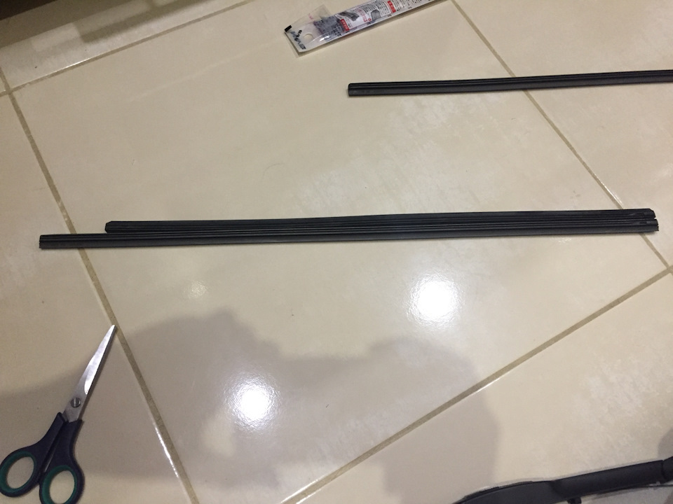 Замена оригинальных резинок на гибридных дворниках Denco(артикул ...