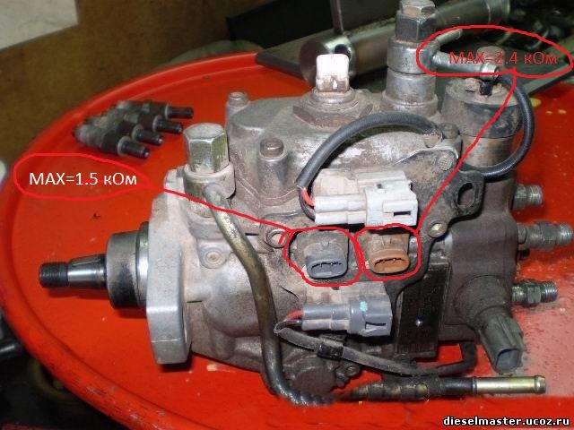 Где находится сопротивление на топливный клапан тнвд коррекционые резисторы ТНВД - Toyota Chaser (90), 2,4 л, 1996 года электроника D