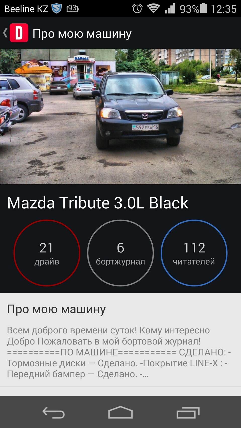 Друзья вас уже 100 ###Drive2### — Mazda Tribute, 3 л, 2001 года | рейтинг и  продвижение | DRIVE2