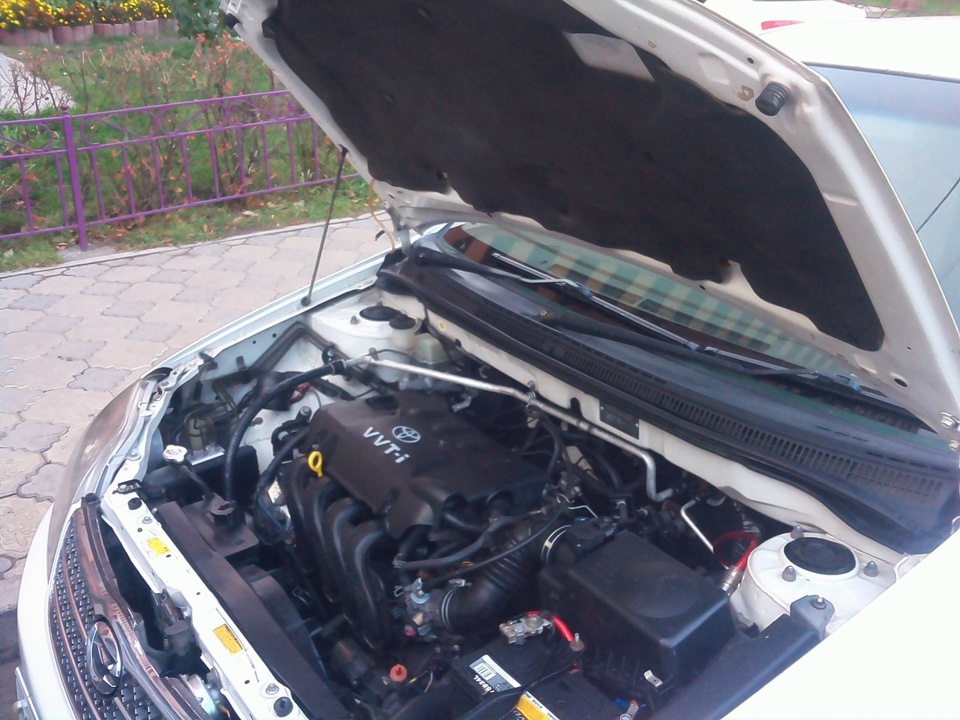 Родной утеплитель капота — Toyota Corolla (120), 1,5 л, 2002 года ...