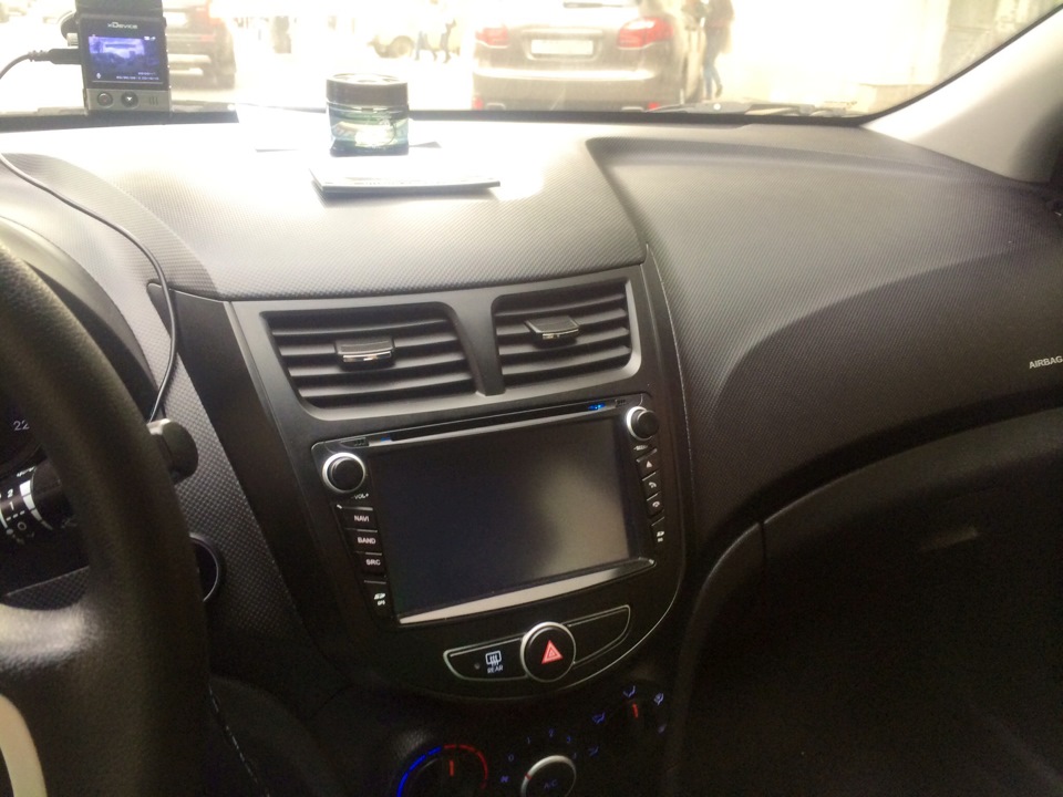 Установка магнитолы — Hyundai Solaris Hatchback, 1,4 л, 2012 года ...